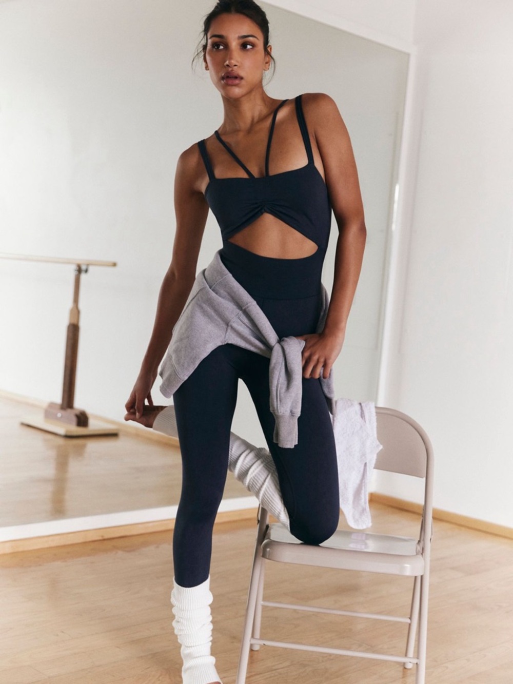 Free People Black Strappy Jumpsuit